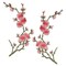 Precious Plum Blossom Pair Iron On Embroidered Applique/Patch Patch